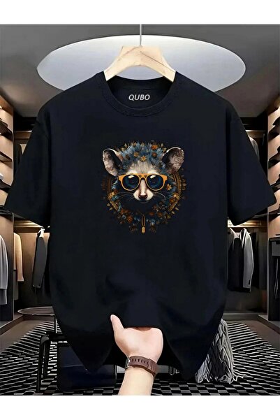 qubo sportswear & company Unisex Oversize εμπριμέ βαμβακερό μπλουζάκι με κοντ...