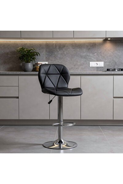 Kdhome High Bar Stool With Backrest Velvet Rise 360, Swivel, Metal Leg, Eco- ...