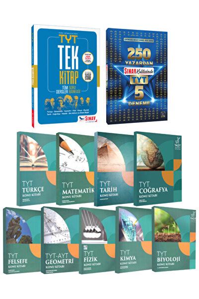 Sınav Yayınları TYT Tüm Dersler Tek Kitap Soru Bankası+ 250 Yazardan 5 Deneme...