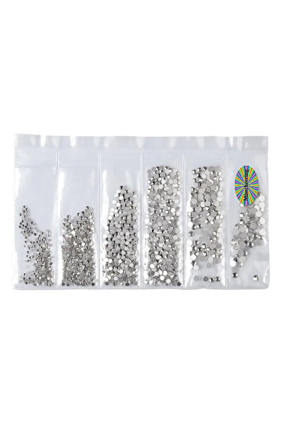 Choice3 White 1pack Tooth Gem Kit 1.5-3.8mm Mixed Rhinestone Gems Colorful St...