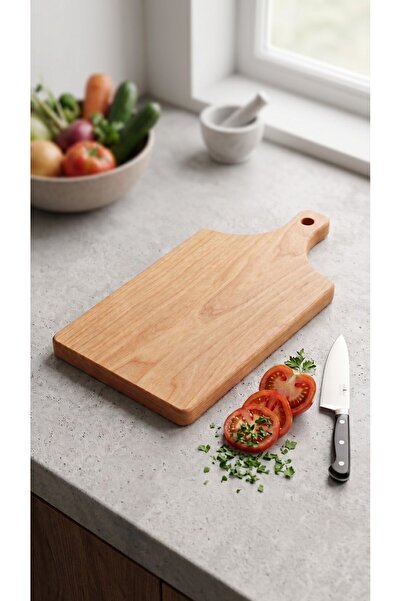RED KİTCHEN Doğal Ahşap Kesme ve Sunum Tahtası 25 CM