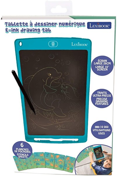LEXIBOOK لوح رسم إلكتروني رقمي، لوح سحري خفيف الوزن ومحمول، شاشة متعددة الألو...