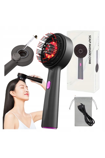 OEM Scalp Massager with LED Therapy and Anti Hair Loss Oil Applicator