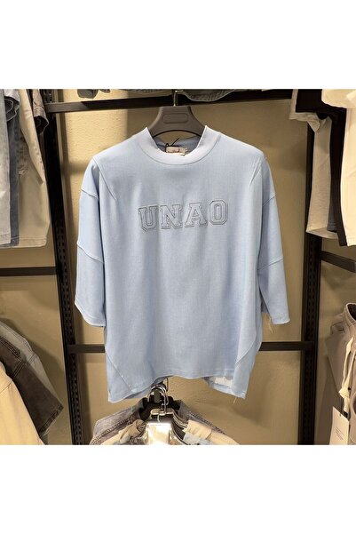 Generic Men's Oversized Casual T-Shirt, Denim Material, Premium Cold-Touch Ma...