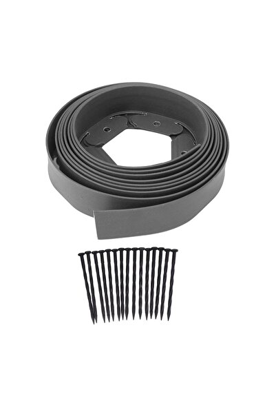 Choice3 Light Grey Landscape Edging Kit Lawn Edging Include 15 Spikes PE Gard...