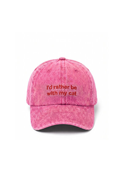 Tresore I'D Rather Be with My Cat Embroidered Hat / "I'D Rather Be with My Ca...