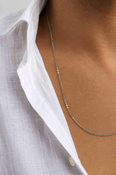 Tixy Pixy 316L Stainless Steel Forse Chain Silver Men's Necklace 60 cm