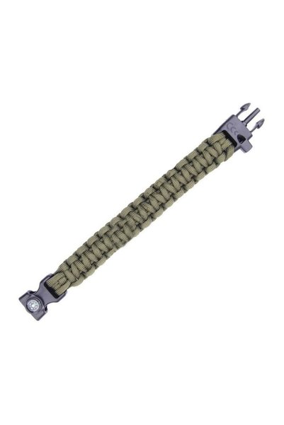 KORDAK Khaki Paracord Bracelet with Compass M3 - Survival Bracelet
