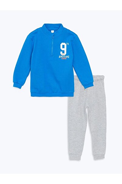 LC Waikiki Baskılı Erkek Çocuk Sweatshirt Ve Eşofman Alt 2 li (W4)