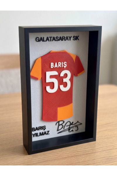 Riva Self Barış Alper Yılmaz 3D Forma Tasarımlı Dekoratif Çerçeve - Sarı Kırm...