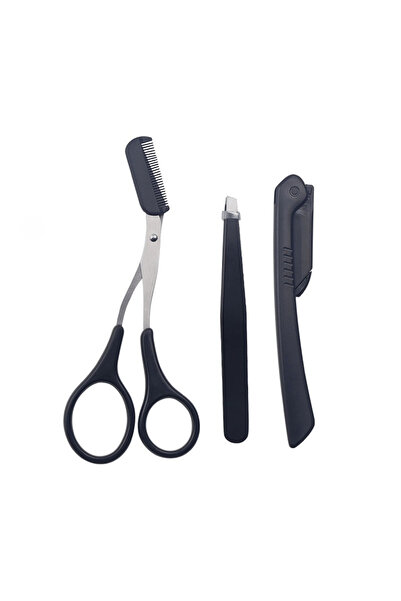 Choice combo 3 pcs set 3pcs Eyebrow Trimming Tools Stainless Steel Eyebrow Tw...