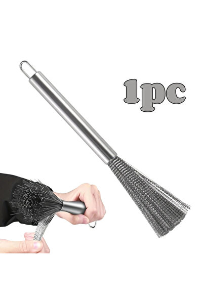 Choice 1pc 304 Stainless Steel Pot Brush Curved Head Anti Slip Grip Labor Sav...