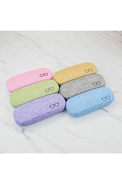 Choice3 6pcs Linen Solid Color Glasses Case Hard Shell Anti-Pressure Portable...