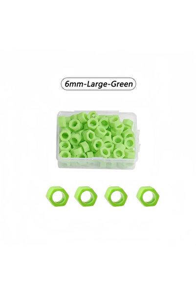 Choice15 Large Green 100Pcs Dental Color Silicone Code Ring 4/6mm Identificat...