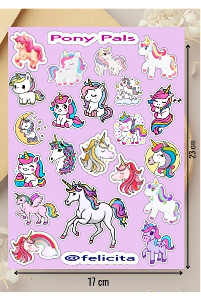 Felicita Midilli Arkadaşları Etiketleri Sevimli Unicorn At Karışık Hayvanlar ...