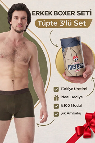 Mercan 3-Pack Khaki Modal Boxer