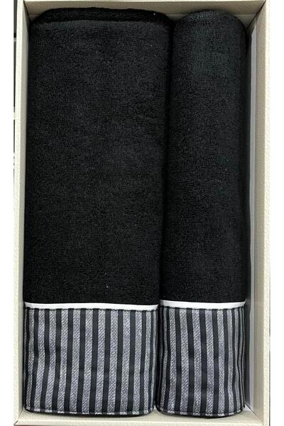 Özdilek Noir Masculine 2-Piece Bathroom Set - Black