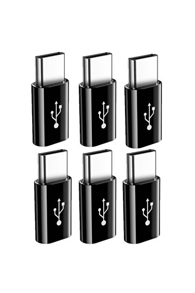 Choice8 محول OTG أسود 6 قطع من مايكرو/USB C أنثى إلى USB C/مايكرو ذكر، موصل م...