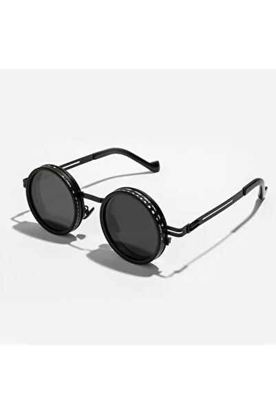 Choice black Polarized Round Sunglasses ND9 Adjustable Dimming Men Women Retr...
