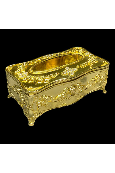 Choice5 B Golden European style tissue box, high-end restaurant napkin extrac...