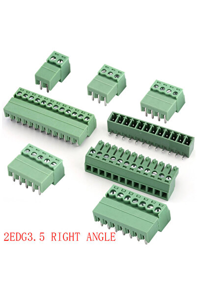 Choice21 10sets 2P 2EDG3.5 RIGHT ANGLE KF2EDG 3.5mm Pitch PCB Screw Terminal ...