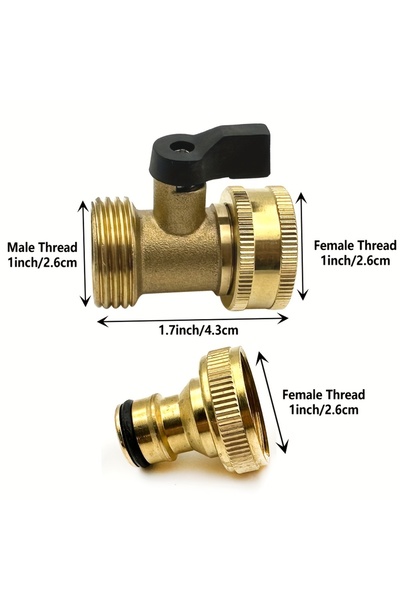 Choice A 3/4" Brass Ball Valve with Quick Connect Coupler: BSP Thread Adapter...