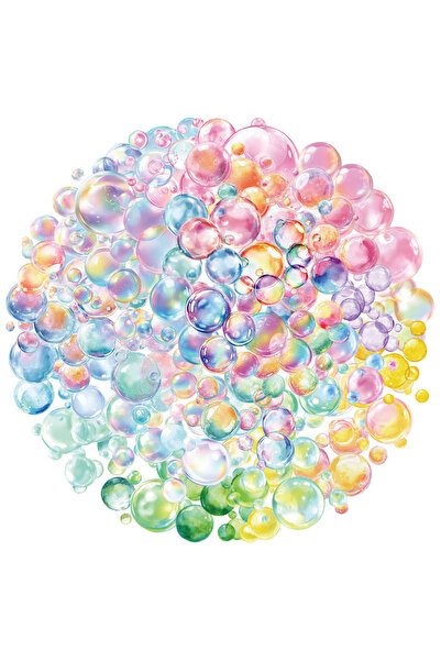 Choice 50PCS 50PCS Creative Color Bubble PET Transparent Material Sticker Pho...