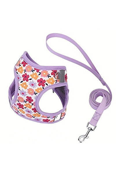 choice2 S purple HD009-Flower Printed harness for Small to medium size dogs, ...