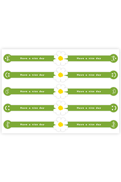 Choice ملصقات ختم ذاتية اللصق للتغليف بتصميم "يوم سعيد طويل"، 50 قطعة، نمط A