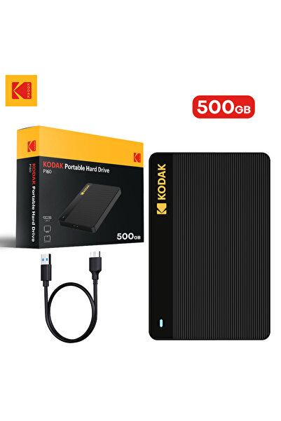 Choice قرص صلب خارجي محمول من كوداك بسعة 500 جيجابايت طراز P160 مع منفذ USB 3...