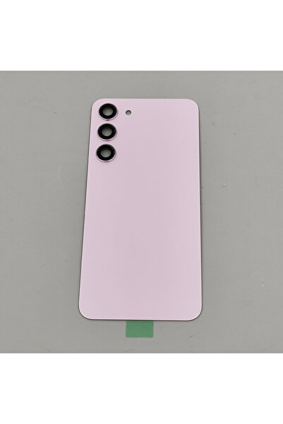 Choice10 غطاء خلفي زجاجي وردي لهاتف S23 Plus (S911B، S23+، S916B) - غطاء بطار...