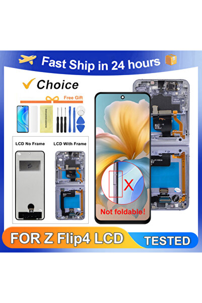 Choice3 شاشة LCD بدون إطار لـ Z Flip4 5G تم اختبارها لـ Z Flip 4 SM-F721B F72...