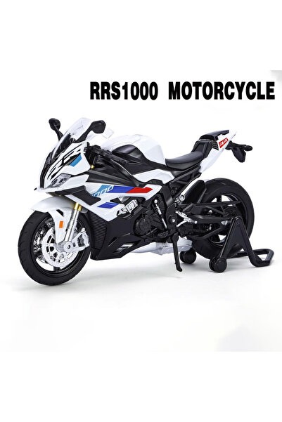 Choice1 White 1:12 Scale RRS1000 Motorcycle Model Toy Car Metal Diecast Tire ...