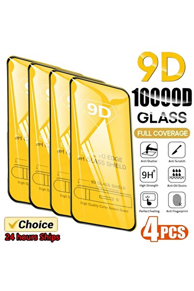 Choice فيلم زجاجي مقوى لهاتف آيفون 12 برو ماكس 4 قطع 4PCS 9D زجاج مقسى مضاد ل...