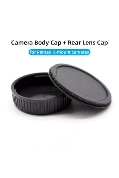 Choice for Pentax K mount Camera Body Cap Rear Lens Cap Dust Proof Cover for ...