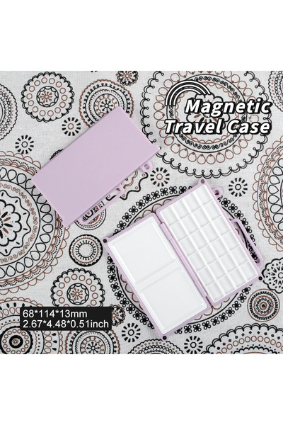Choice Pink Purple SeamiArt 1pc Portable Magnetic Travel Plastic Painting Box...
