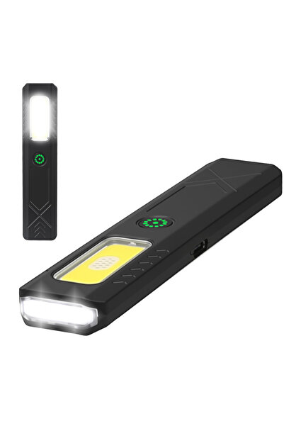 Choice1 مصباح يدوي LED أسود بتركيز ثابت قابل لإعادة الشحن بقوة 550 لومن، كشاف...
