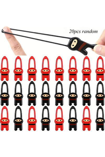 Choice 20pcs 20pcs Ninja Launcher Red Black Elastic Toy Children's Party Smal...