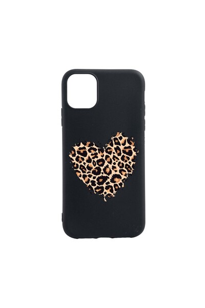 bestcase Силиконов калъф, съвместим с Xiaomi Redmi 10C, Леопардово сърце, уст...