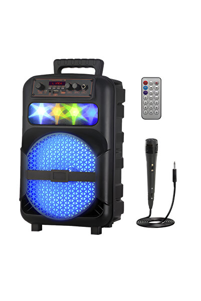 Velaris Boxă portabilă LED Karaoke - Cu troler, microfon și telecomandă - Sun...