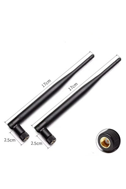 Choice5 2.4G Black RP SMA 2PCS High Gain 6dBi 2.4G 5.8G Omnidirectional Rod A...