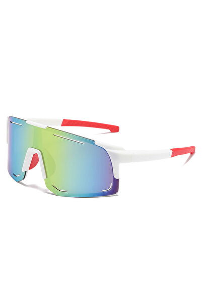 Choice6 white red Sports Wrap Around Anti Light Glasses For Women Men Large O...