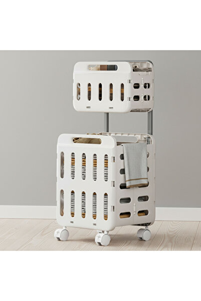 Sinyin Foldable Laundry Hamper,Rolling Laundry Basket with Handle,Dirty Cloth...