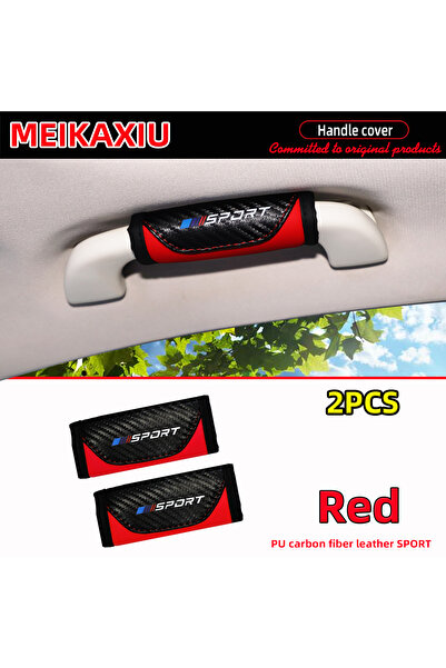 choice2 Red PU leather carbon fiber leather printed "SPORT" car interior hand...