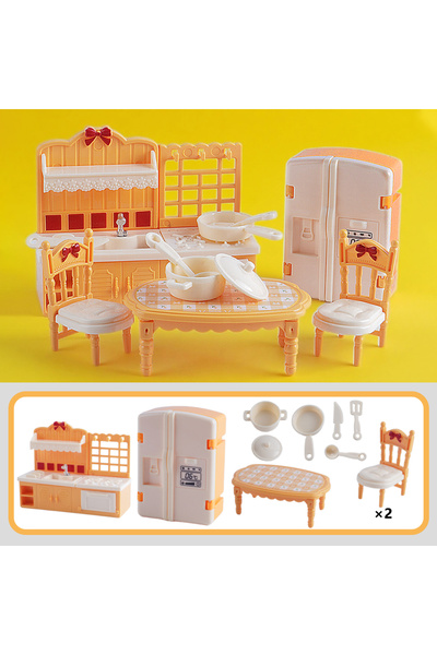 Choice1 Kitchen-Yellow Dollhouse Multi Color Theme Furniture Model 1/12 Minia...