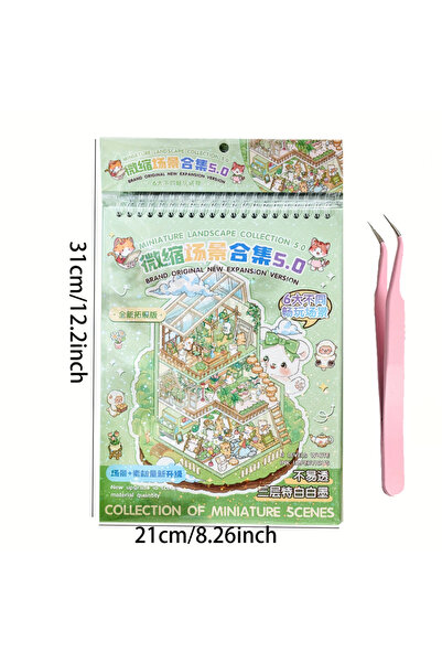 Choice S28799-A Mr.Paper 3D Miniature Diorama Sticker Book Mist Town DIY Scen...