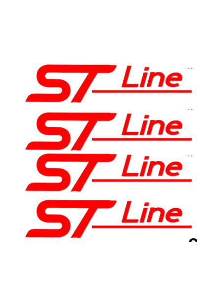 Choice1 Red 4Pcs Car Wheel Sticker For Ford STLINE Fiesta Mondeo Fusion Escap...