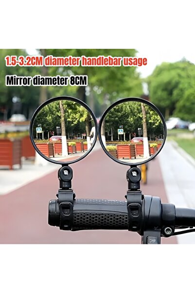 Choice 2PCS Bicycle rearview mirror 360 ° convex mirror mountain bike rearvie...