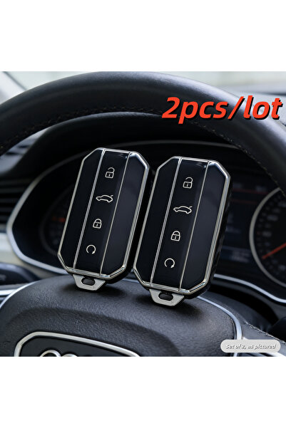 Choice1 2 قطعة/مجموعة أغطية مفاتيح سيارة سوداء لـ شيري جايكو J7 J5 7 5