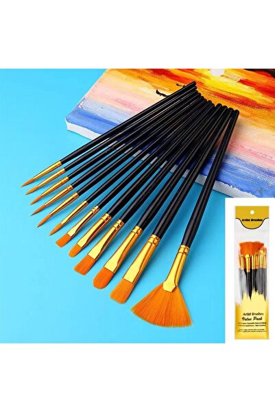 Choice1 12pcs 22/12/10 pcs Brush Set Plastic brush for acrylic, watercolor, o...